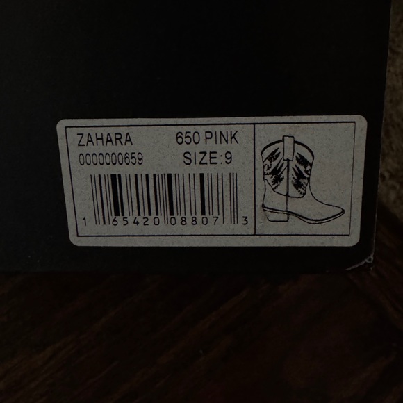 SHUSHOP NEW Pink Western-Style Women's Boots 9M - Picture 5 of 6